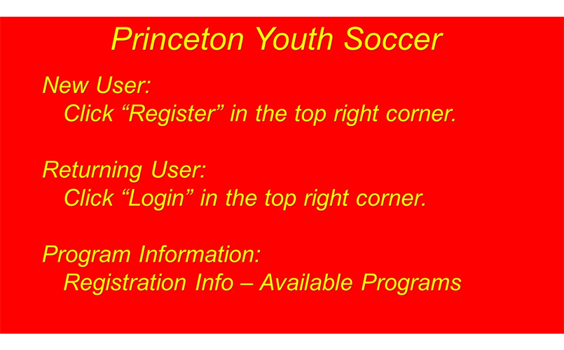 Princeton Youth Soccer Association > Home